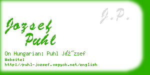 jozsef puhl business card